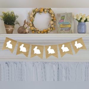 Easter Bunny Burlap Garland Decoration